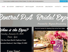 Tablet Screenshot of bridalexpocentralpa.com